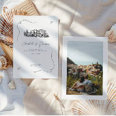 Mediterranean Villa Venue Sketch Wedding