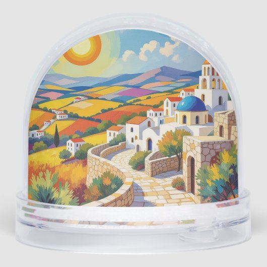 Mediterranean Village Painting (裏面)