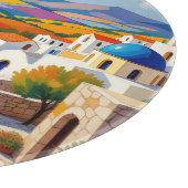 Mediterranean Village Painting カッティングボード (角)