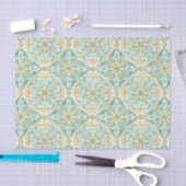 Mediterranean Vintage Damask Tile Pattern 薄葉紙 (クラフト)