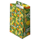  Mediterranean Watercolor Citrus Lemons & Oranges  スモールペーパーバッグ (正面アングル)