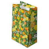  Mediterranean Watercolor Citrus Lemons & Oranges  スモールペーパーバッグ (裏面アングル)