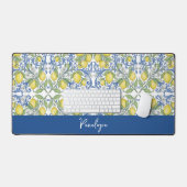 Mediterranean Watercolor Lemon Italian Tile デスクマット (キーボード&マウス)