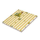 Mediterranean Yellow Stripe Seamless Olive Oil タイル (側面)