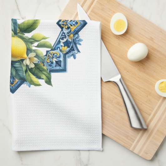 Mediterranian Lemons キッチンタオル (四つ折り)