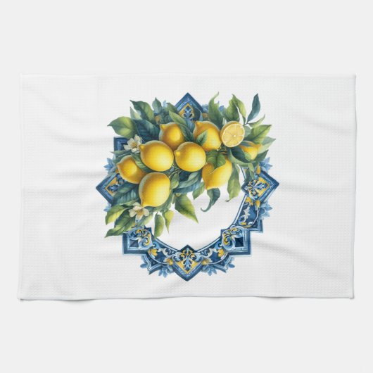 Mediterranian Lemons キッチンタオル (横)