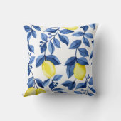 Mediterrenean Citrus Lemon pattern クッション (裏面)