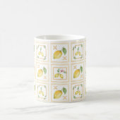 Mediterrenean Citrus Lemon pattern コーヒーマグカップ (中央)