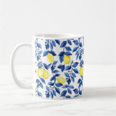 Mediterrenean Citrus Lemon pattern コーヒーマグカップ (左)