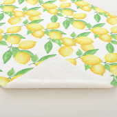 Mediterrenean Citrus Lemon pattern シェルパブランケット (3/4)