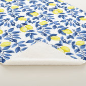 Mediterrenean Citrus Lemon pattern シェルパブランケット (3/4)