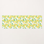 Mediterrenean Citrus Lemon pattern ヨガマット (裏面(横))