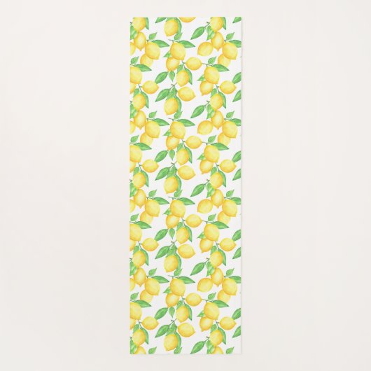 Mediterrenean Citrus Lemon pattern ヨガマット (裏面)