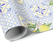 Mediterrenean Citrus Lemon pattern ラッピングペーパー (ロールコーナー)