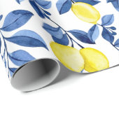 Mediterrenean Citrus Lemon pattern ラッピングペーパー (ロールコーナー)