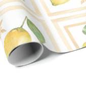 Mediterrenean Citrus Lemon pattern ラッピングペーパー (ロールコーナー)