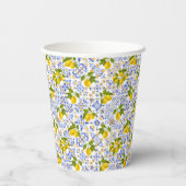 Mediterrenean Citrus Lemon pattern Paper Cups 紙コップ (裏面)