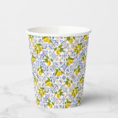 Mediterrenean Citrus Lemon pattern Paper Cups 紙コップ (左)