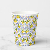 Mediterrenean Citrus Lemon pattern Paper Cups 紙コップ (右)