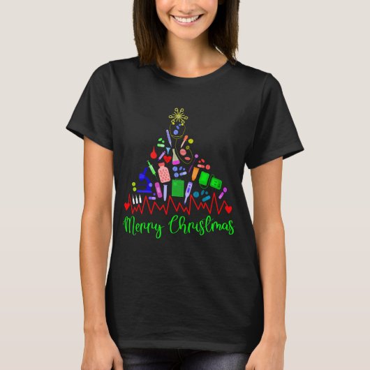 MediTree魔法：医療クリスマスお祝い Tシャツ (正面)