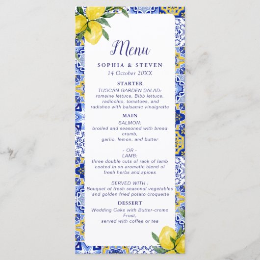  Meditterranean Style Wedding with italian tiles プログラム (正面)