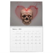 Medium 2026 Skull Art Calendar カレンダー (2月 2026)