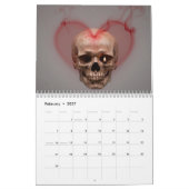 Medium 2026 Skull Art Calendar カレンダー (2月 2027)