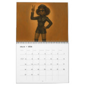 Medium African American/Black Woman 2026 Calendar カレンダー (3月 2026)
