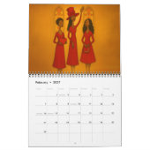 Medium African American Praise Calendar カレンダー (2月 2027)