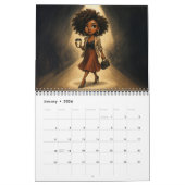 Medium African American Woman Calendar カレンダー (1月 2026)