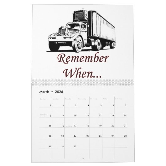 Medium Big Rigカレンダー2021 カレンダー (3月 2026)