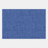 Medium Blue Linen ラッピングペーパーシート (正面2)