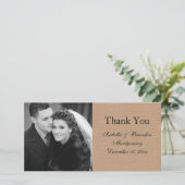 Medium Burlap Thank You Photo Card サンキューカード (スタンド正面)