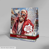 Medium Gift Bag Custom Santa Claus Celebration ミディアムペーパーバッグ