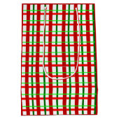 Medium Glossy Plaid Christmas Gift Bag ミディアムペーパーバッグ (裏面)