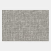 Medium Gray Linen ラッピングペーパーシート (正面)