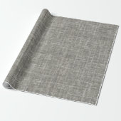 Medium Gray Linen ラッピングペーパー (アンロールド)