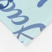 Medium Length Name Graffiti Pattern Blue Navy フリースブランケット (角)