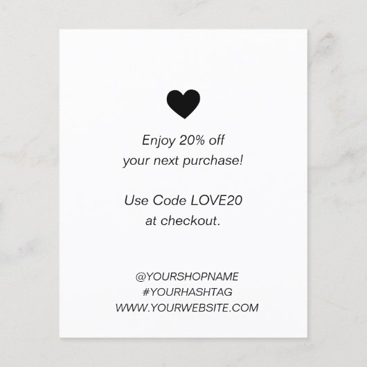 Medium - Modern Minimal Thank You For Your Order (裏面)