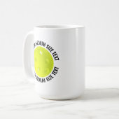 Medium Personalized Text Pickleball 15 oz. Custom コーヒーマグカップ (正面左)