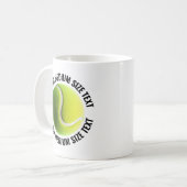 Medium Personalized Text Tennis Ball  11oz. Custom コーヒーマグカップ (正面左)