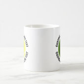 Medium Personalized Text Tennis Ball  11oz. Custom コーヒーマグカップ (中央)