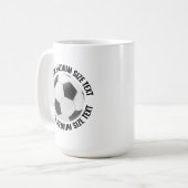 Medium Personalized Text Tennis Ball 15 oz. Custom コーヒーマグカップ (正面左)