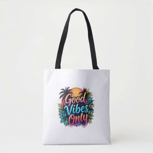 Medium Printed Tote Bag – Eco-Friendly Canvas Shop トートバッグ (正面)