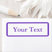 Medium Purpleステッカーまたはラベル(文字付きカスタム) ラベル (インサイチュ)