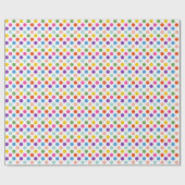 Medium Rainbow Colored Polka Dots Pattern ラッピングペーパー (フラット)