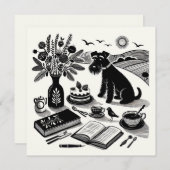 Medium Schnauzerノートカード ノートカード (正面/裏面)