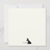 Medium Schnauzerノートカード ノートカード (裏面)