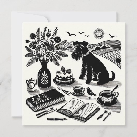 Medium Schnauzerノートカード ノートカード (正面)