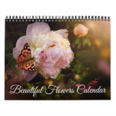 Medium Size Beautiful Flowers Calendar カレンダー (カバー)